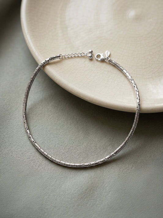 Silver Sparkling Light Anklet