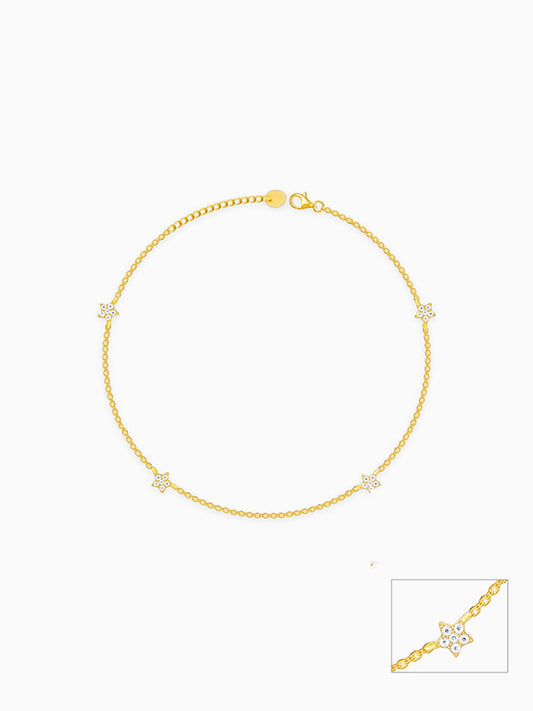 Golden Star Constellation Anklet