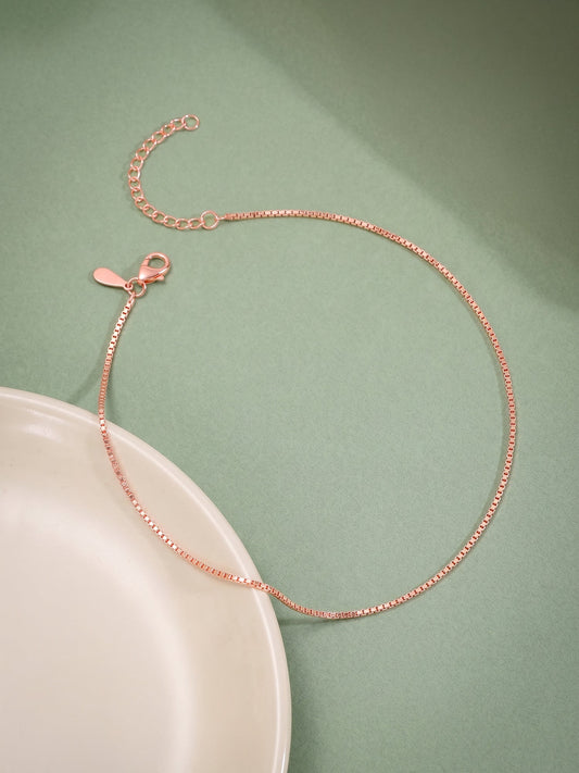 Rose Gold Glint Anklet