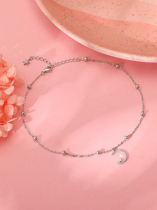 Silver Celestial Loop Anklet