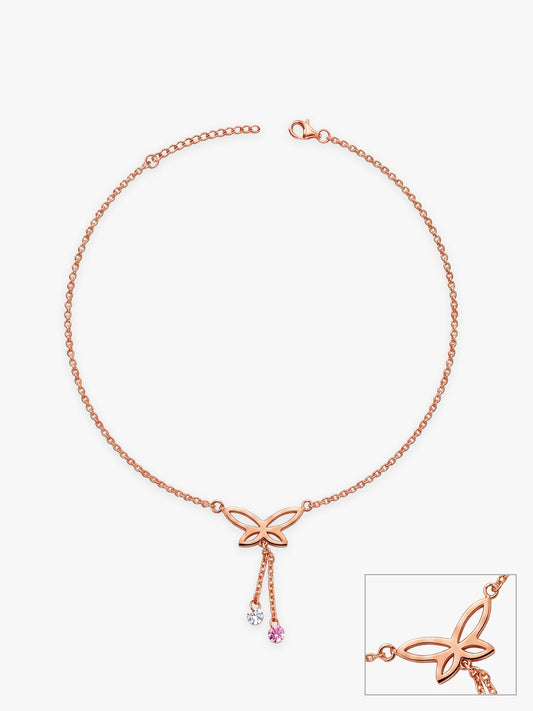 Rose Gold Dancing Flutter Anklet