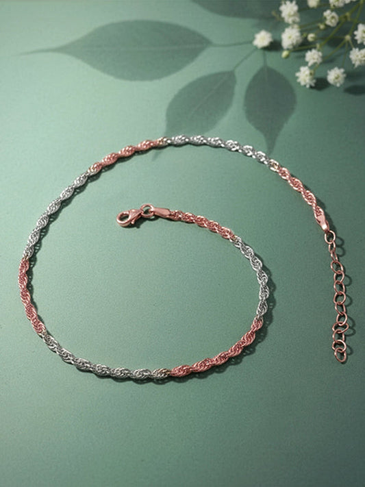 Dual Tone Chromatic Rope Anklet