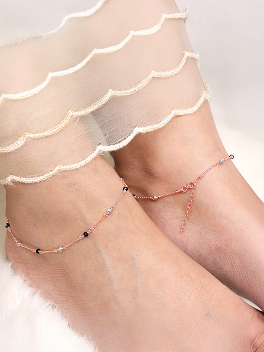 Dual Tone Midnight Dew Anklet