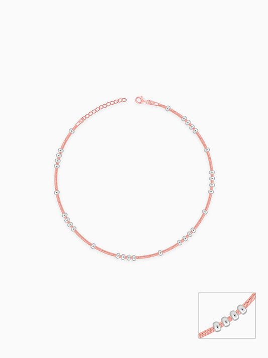 Dual Tone Dewdrop Anklet