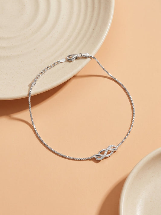 Silver Trendsetter Anklet