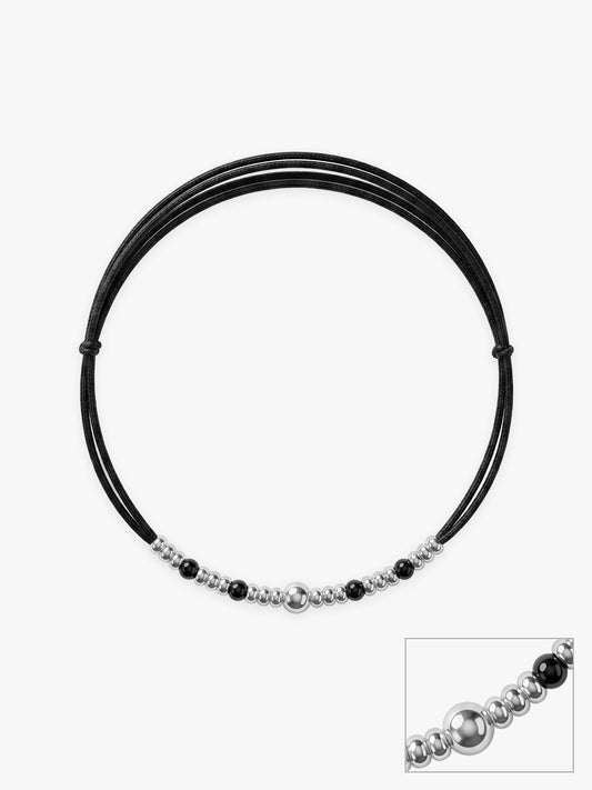 Silver Classic Bead Anklet