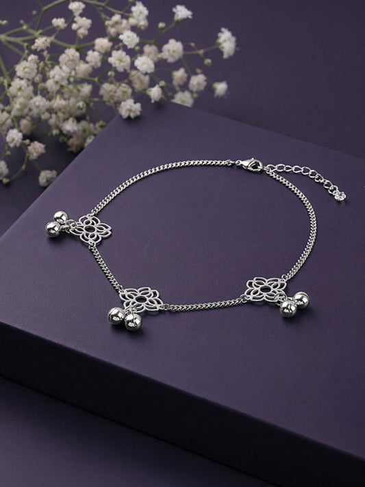 Silver Floret Muse Anklet