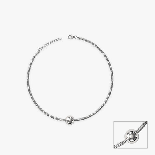Silver Classic Dancing Bead Anklet