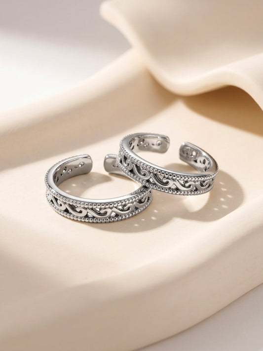 Oxidised Silver Grace Toe Ring