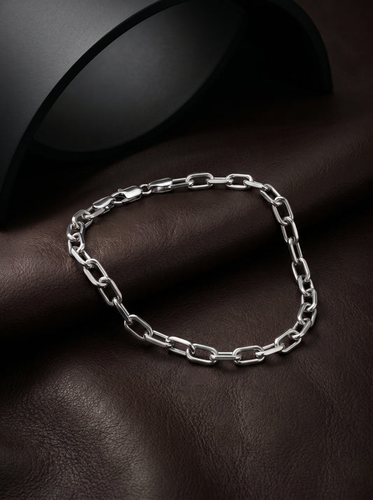 Silver Delink Bracelet For Him