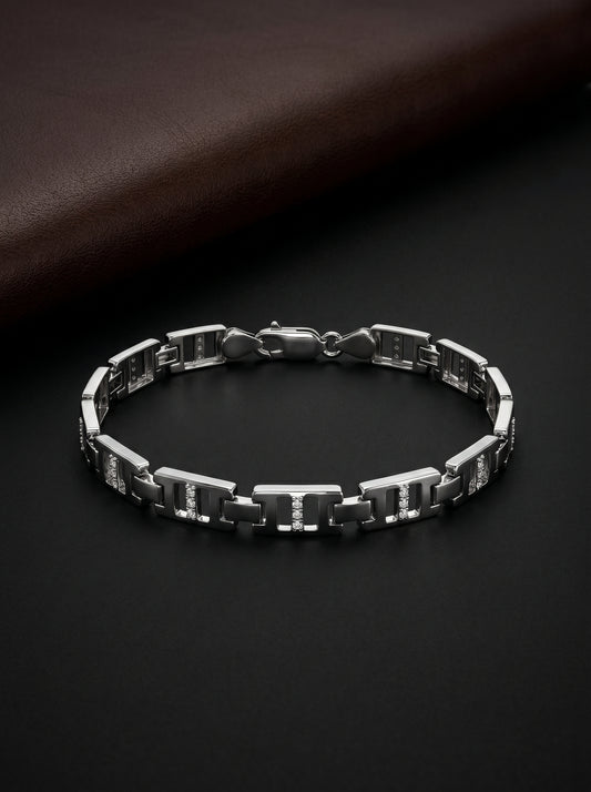 Silver Classic Bold Bracelet For Him