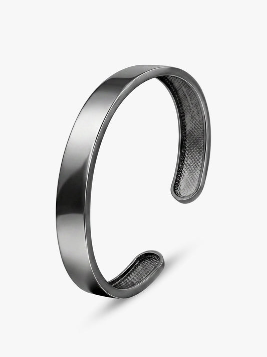 Black Rhodium Gladiator Half Kada For Him