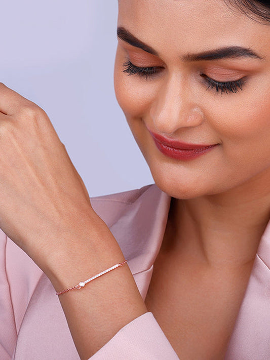 Rose Gold Zircon Minimal Bracelet
