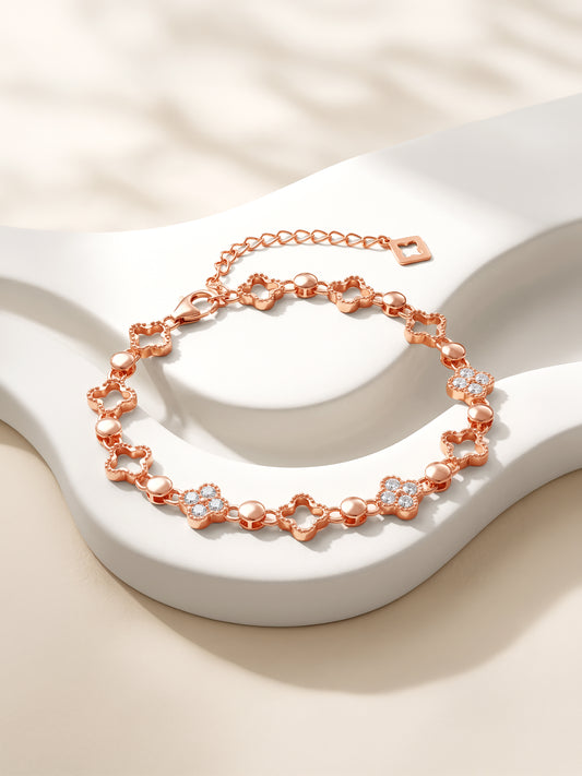 Rose Gold Clover Bracelet