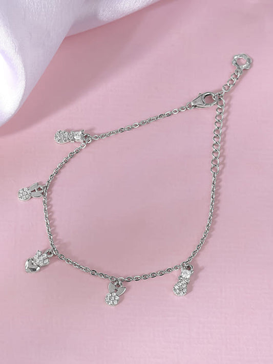 Silver Love Charm Bracelet