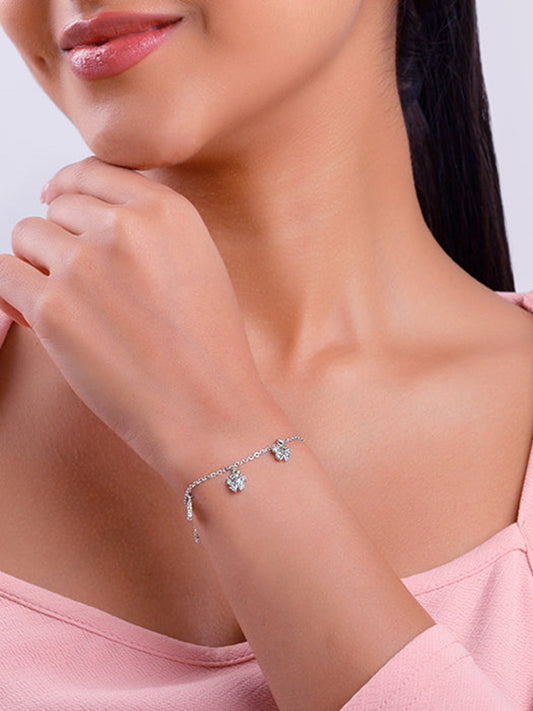 Silver Elegant Butterfly Bracelet