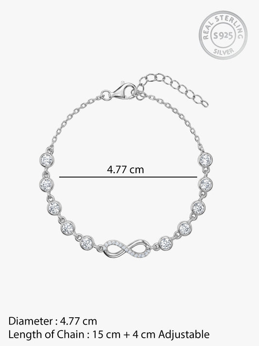 Kriti Sanon Silver Infinity Linked Bracelet