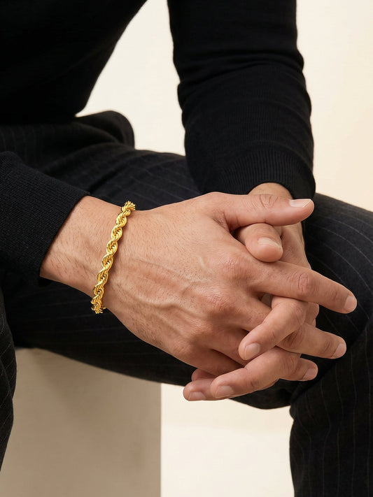 Golden Rope Bracelet For Him