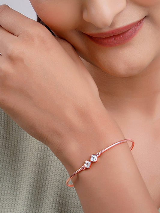 Rose Gold Classic Baguette Bracelet