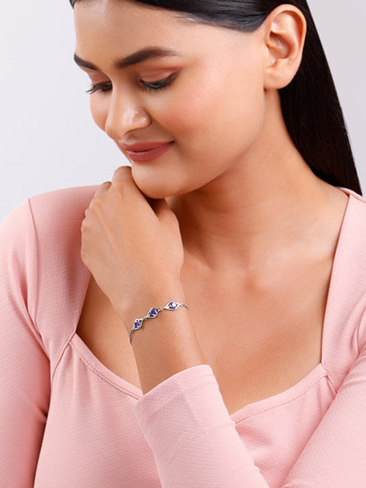 Silver Azure Sparkle Bracelet