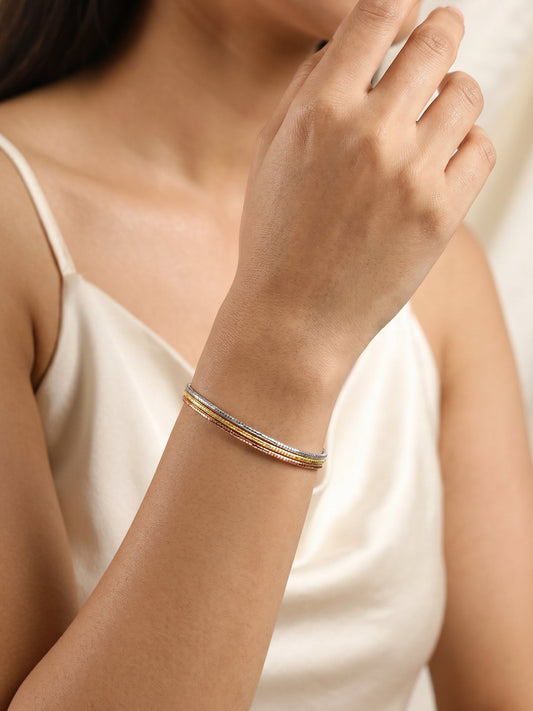 Triple Tone Auric Harmony Bracelet