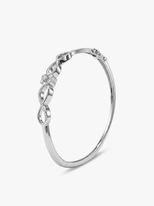 Silver Eternal Bloom Cuff Bracelet
