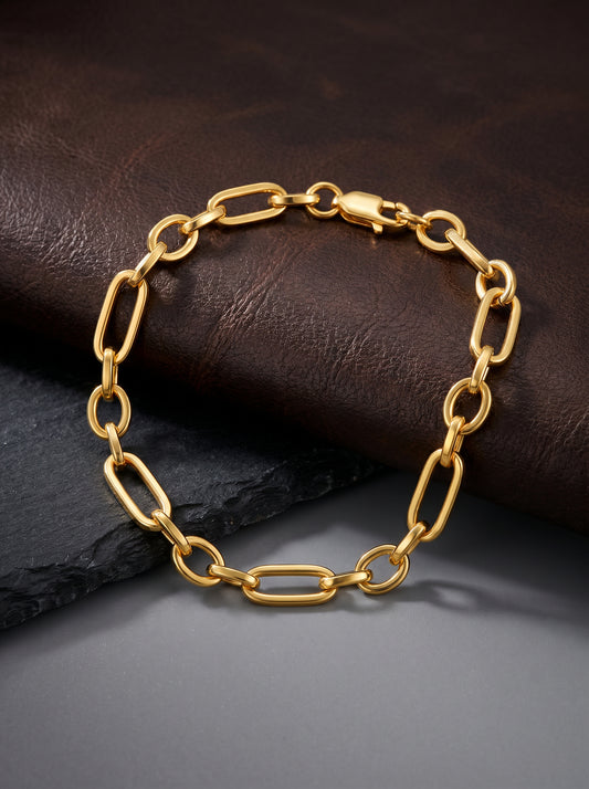 Golden Titan Link Bracelet For Him