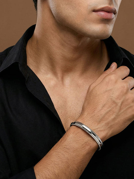 Silver Baldev Kada For Him (Size 2.6)