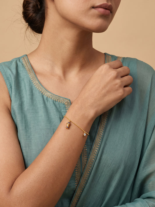 Golden Rocket Charm Bracelet