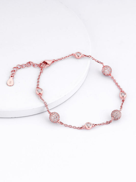 Rose Gold Studded Bubble Bracelet