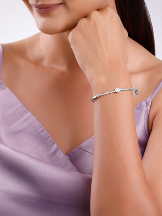 Silver Aww So Cute Bangle Bracelet