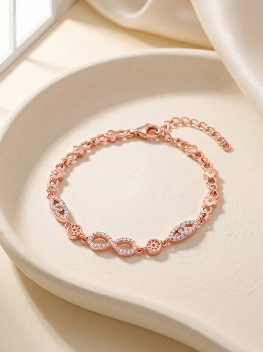 Rose Gold Forever Infinity Love Bracelet