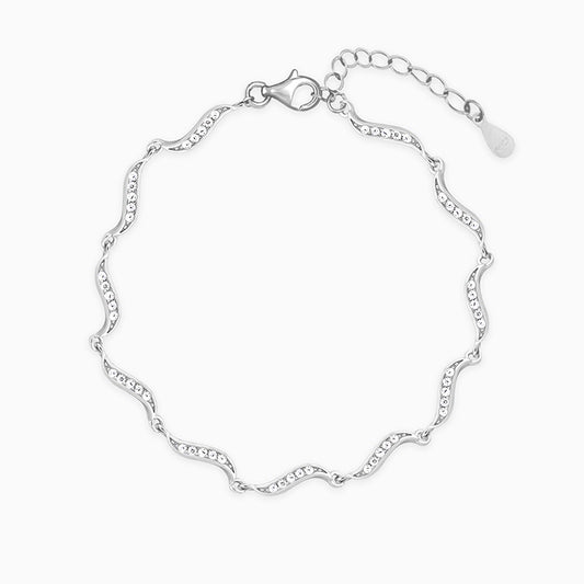 Silver Graceful Waves Bracelet