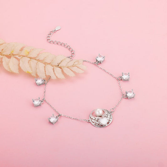 Silver Pearl Whisper Bracelet