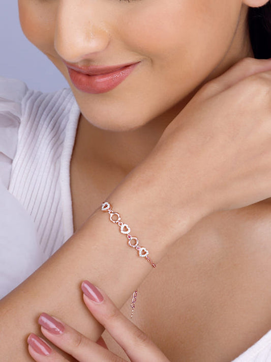 Rose Gold Loving Heart Bracelet