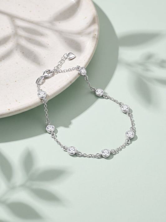 Kriti Sanon Silver Connected by Circles Bracelet