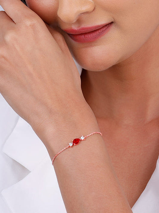 Rose Gold Love Drop Bracelet