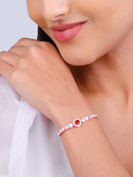 Rose Gold Love Of Red Bracelet