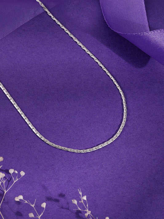 Silver Elongated Box Chain