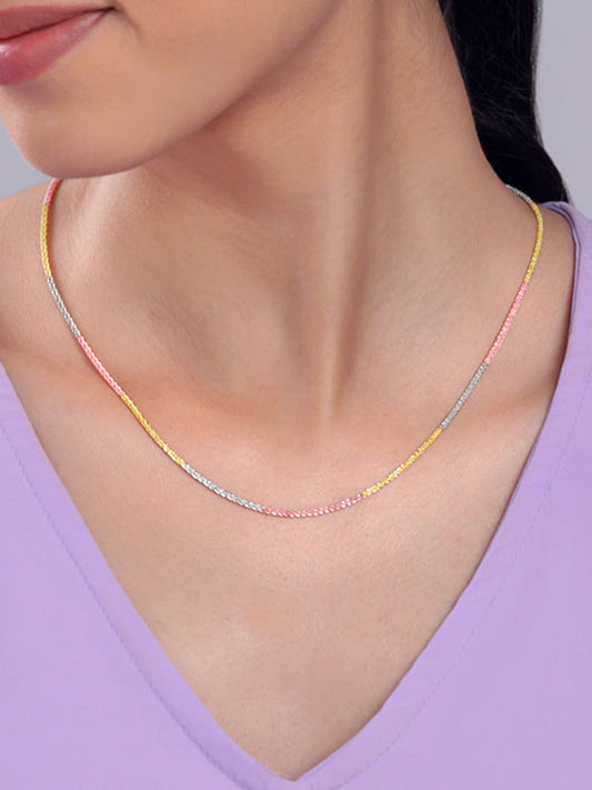Triple Tone Solid Rope Chain
