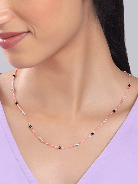 Rose Gold Beaded Link Chain