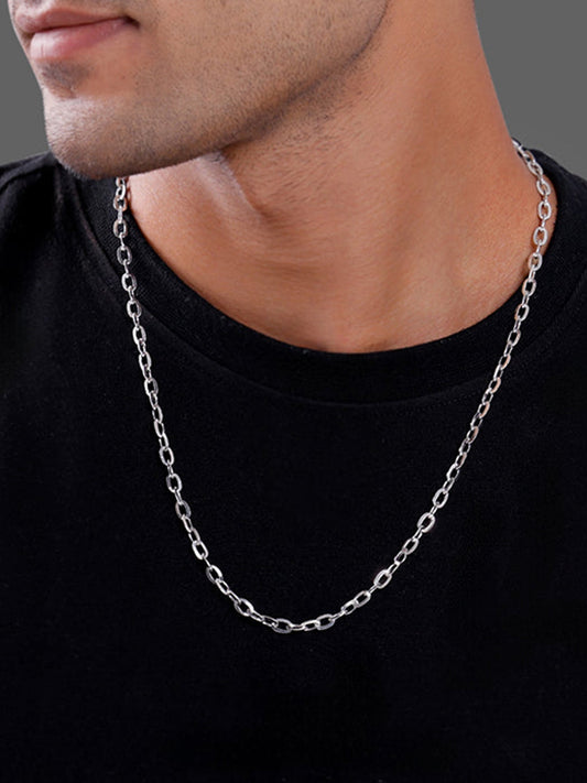 Silver Cable Chain For Him
