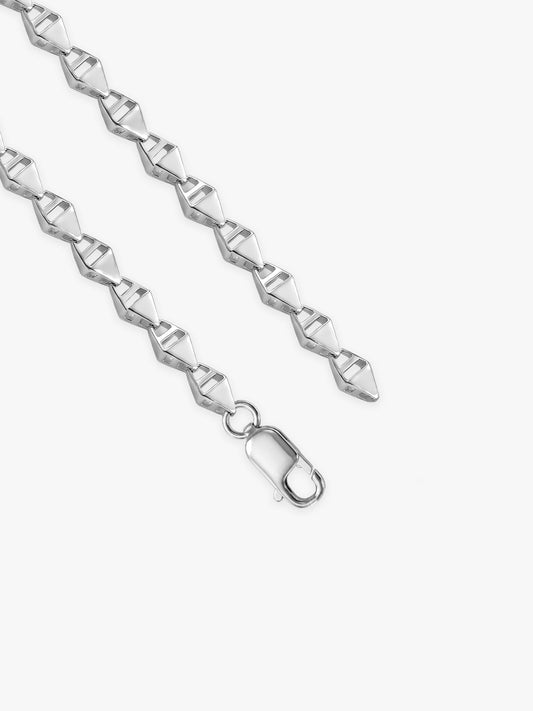 Silver Kite Beveled Chain For Him