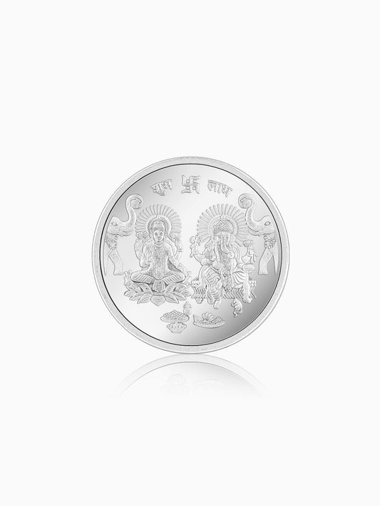 999 Silver Goddess Lakshmi and Lord Ganesh Coin - 20g