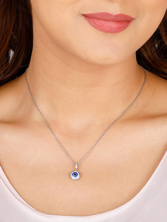 Silver Evil Eye Charm