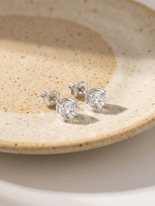 Silver Zircon Earrings