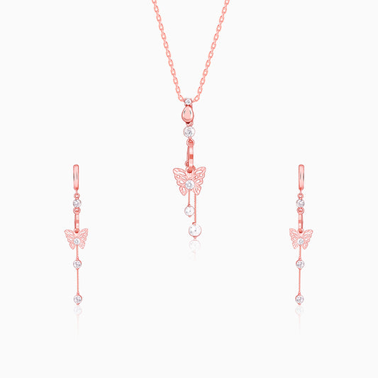 Rose Gold Charming Butterfly Set