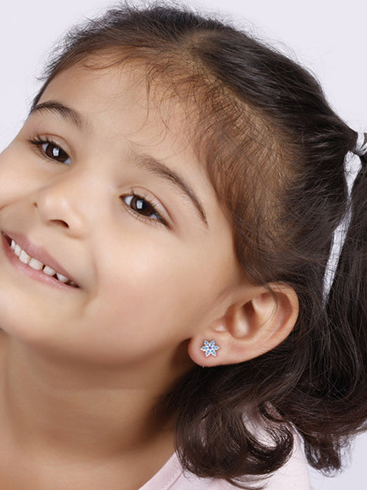 Silver Frozen Kids Earrings (4-12 yrs)