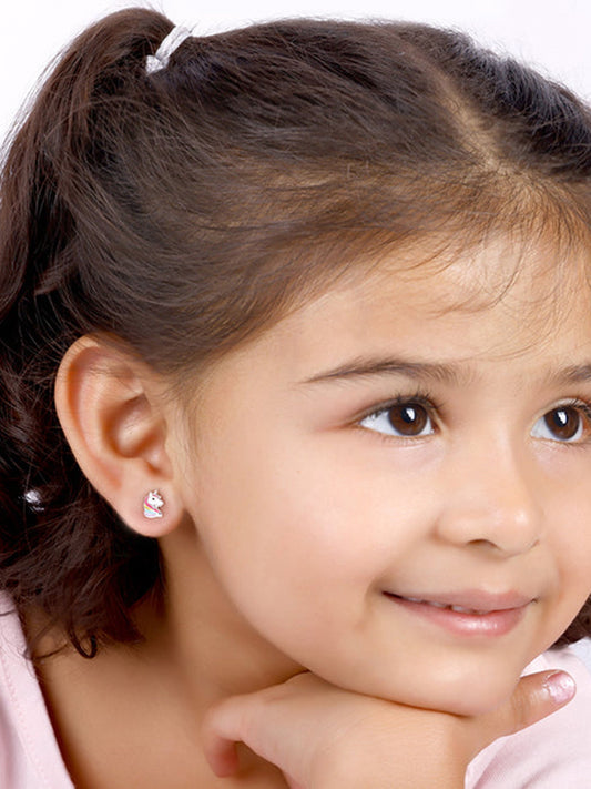 Silver Honey Blossom Kids Earrings (4-12 yrs)