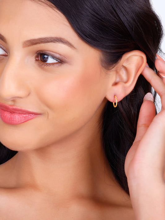 Golden Sickle Hoop Earrings